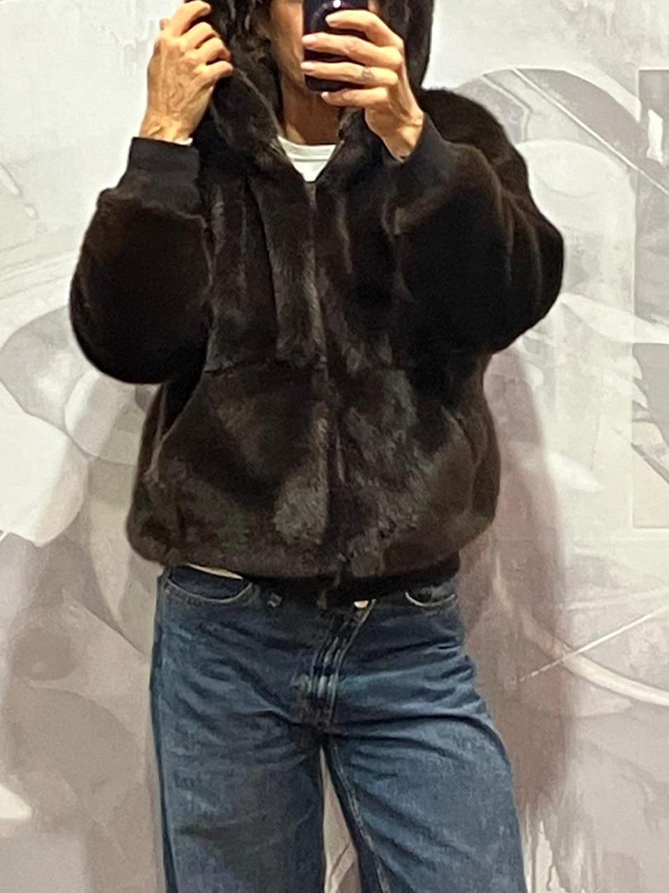 pelliccia eco cappuccio M38F0166 V Souvenir