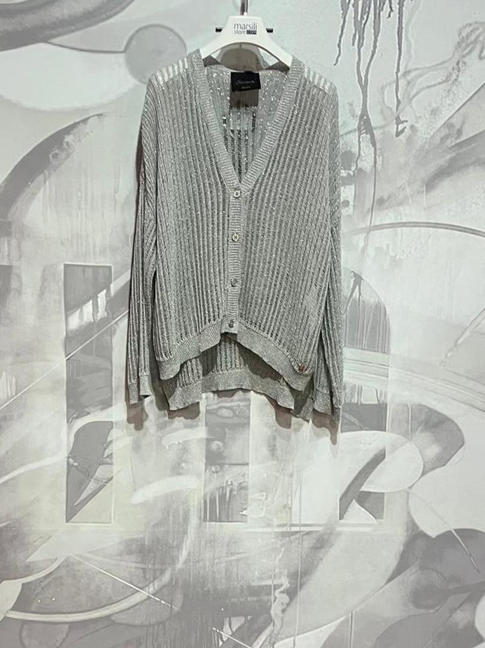 tcardigan platino in maglia Z37R0195 P Souvenir