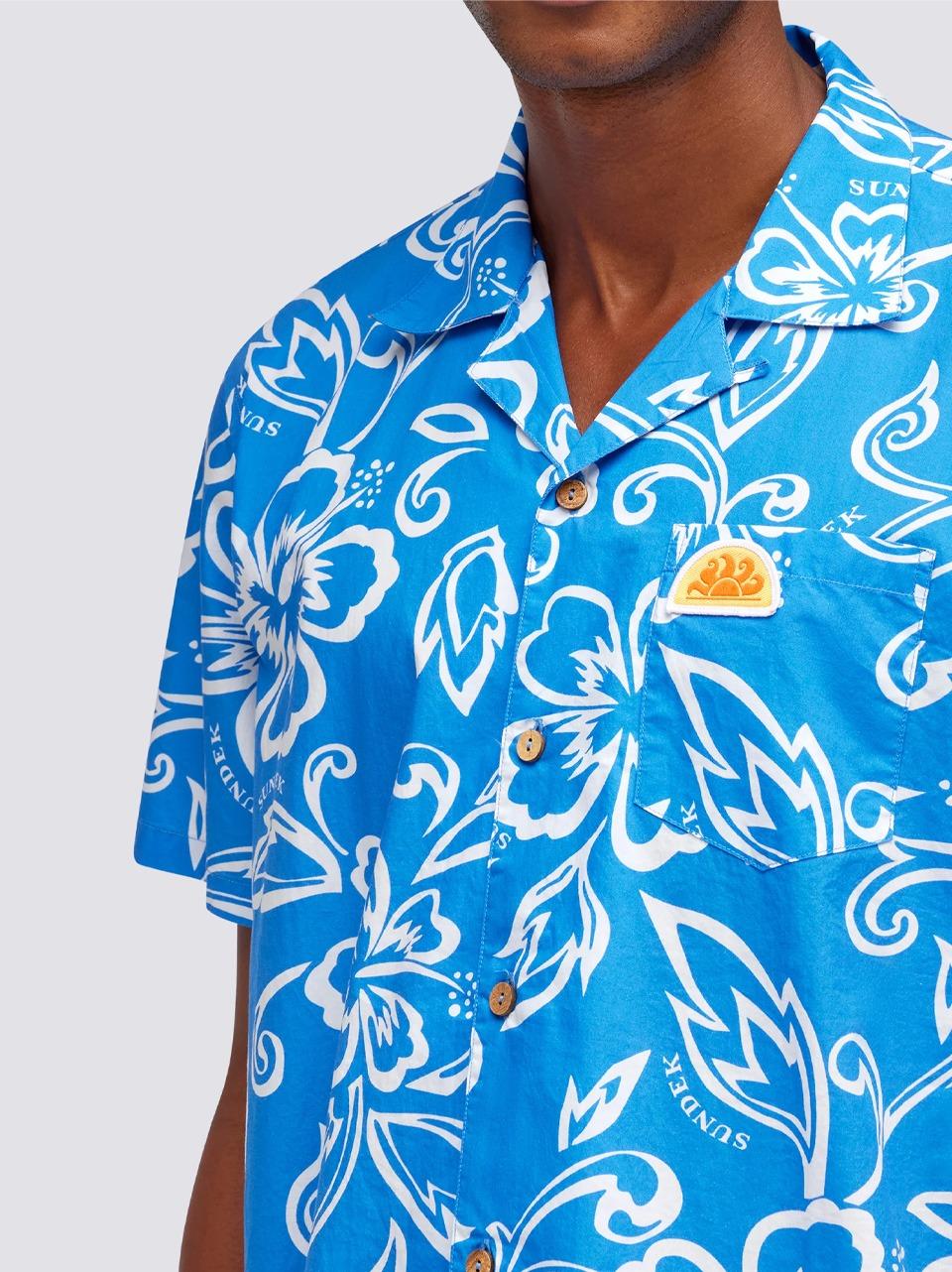 camicia manica corta floreale M817SHMU1IA 616IA SUNDEK
