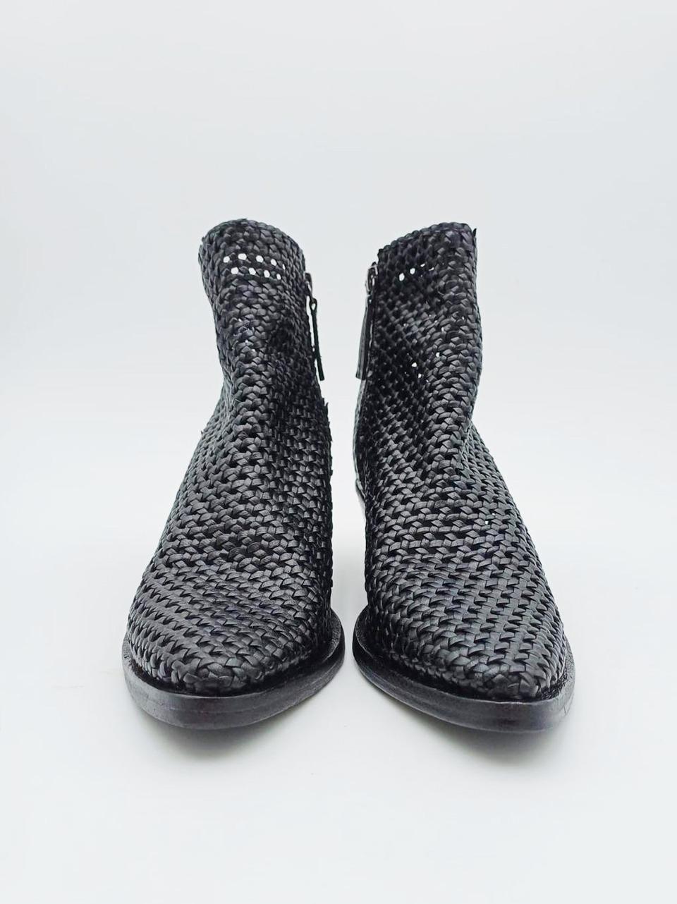 stiavetto texano intrecciato 261-303-19 NERO ZOLFO