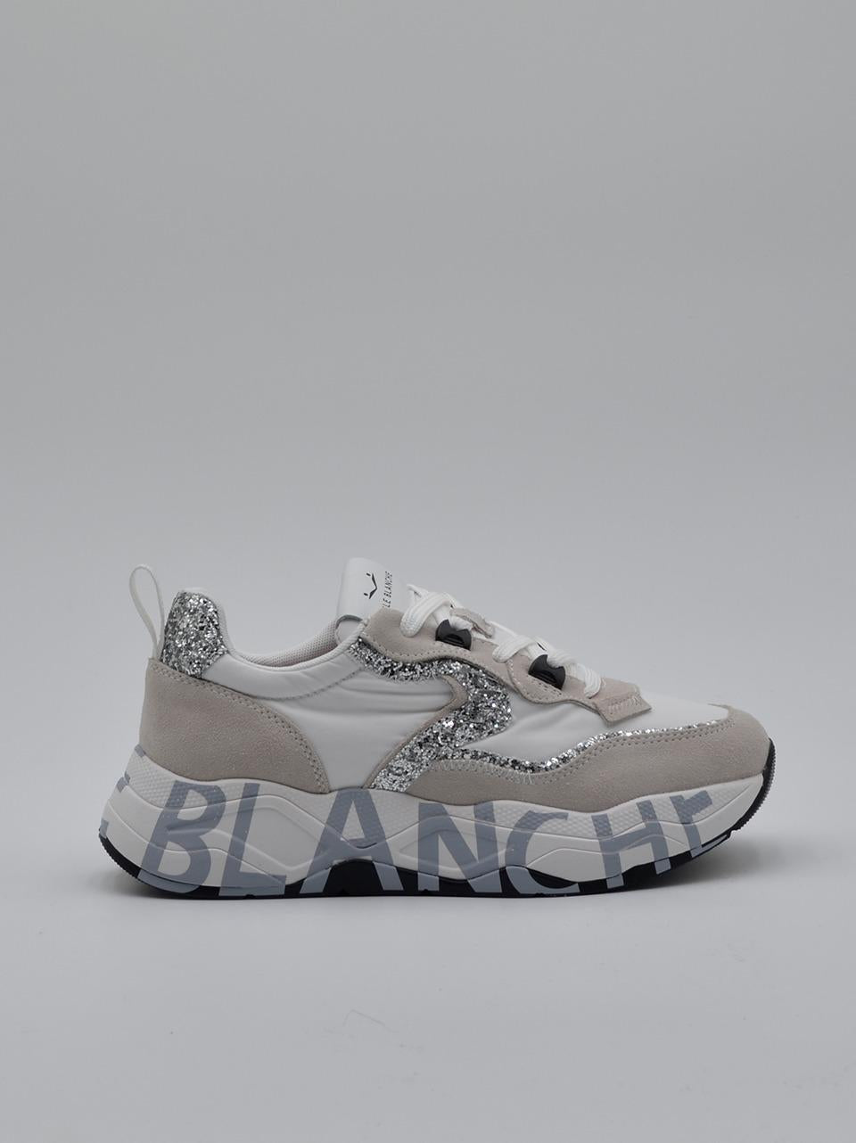 sneakers club 105 CLUB105-1N02 WHITE SILVER VOILE BLANCHE