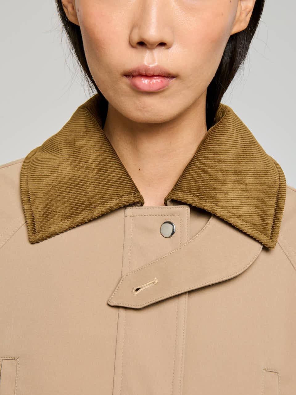 trench maxi gabardina puffy 9324 145 oof