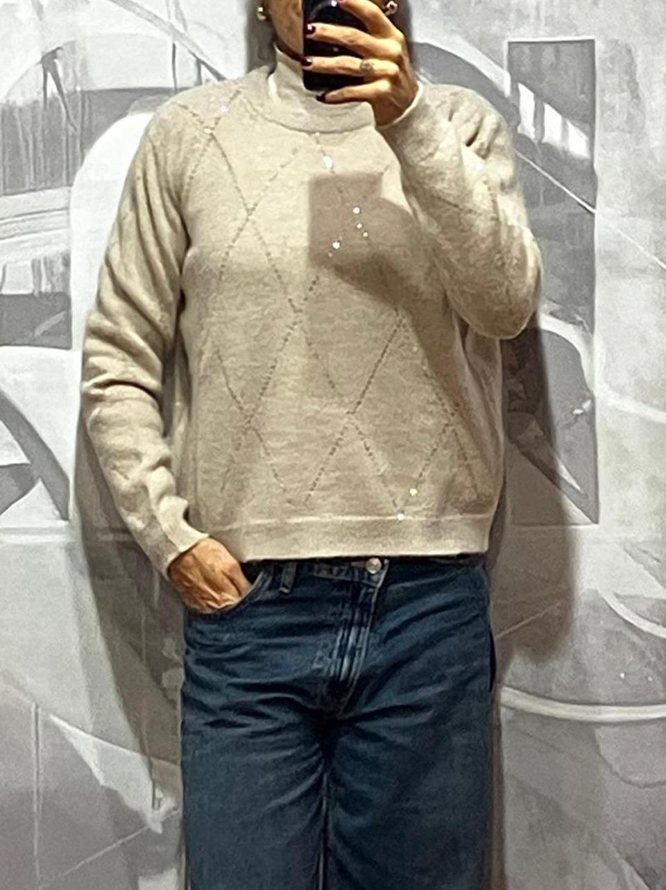 maglia rombi strass MT3905 014 SEVENTY