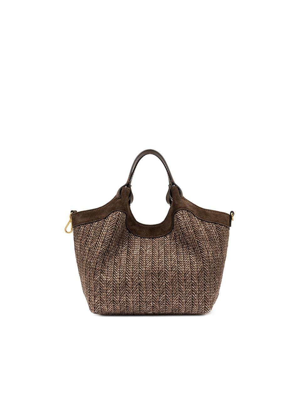 shopping dua media paglia spigata BS12339 CHOCO GIANNI CHIARINI