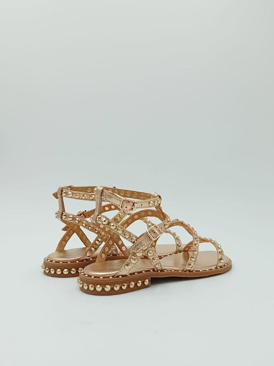 sandalo flat precious con borchie PRECIOUS ORO ASH