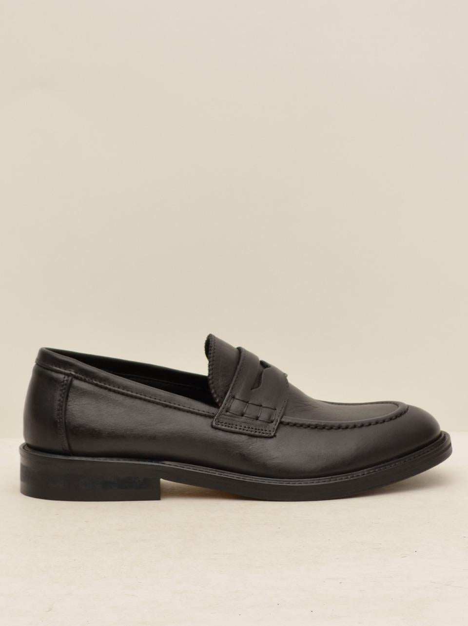 mocassino con passante BERTO NERO TON GOUT