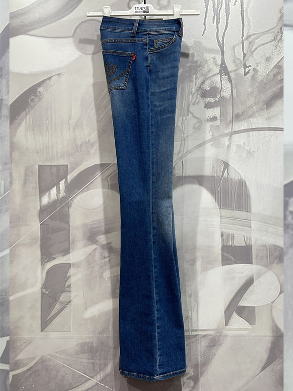 ANIYE BY jeans zampa stretch Deep blue