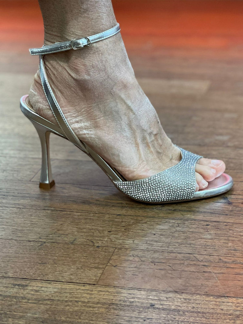 CHANTAL sandalo gioiello tacco 70mm Argento