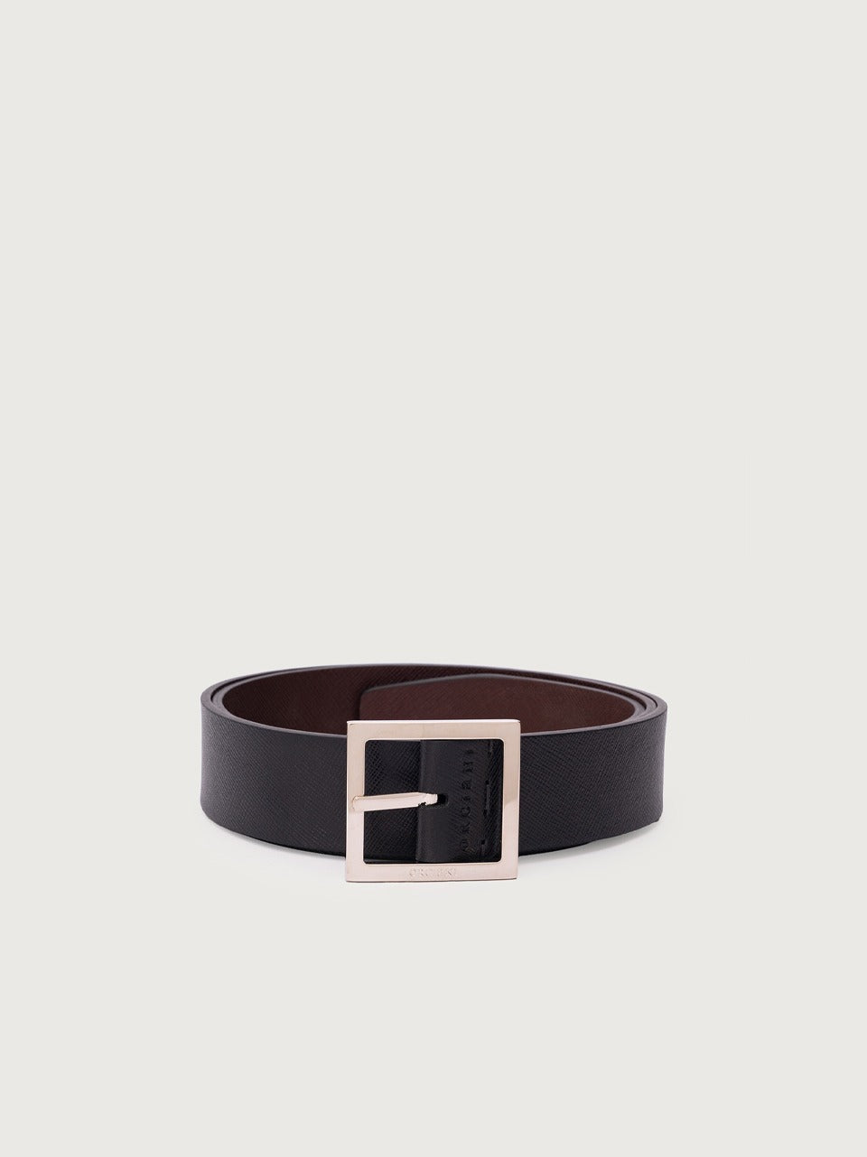 cintura reversibile h 35  mm U08311 SAFFIANO DOUBLENERO\TDM ORCIANI 