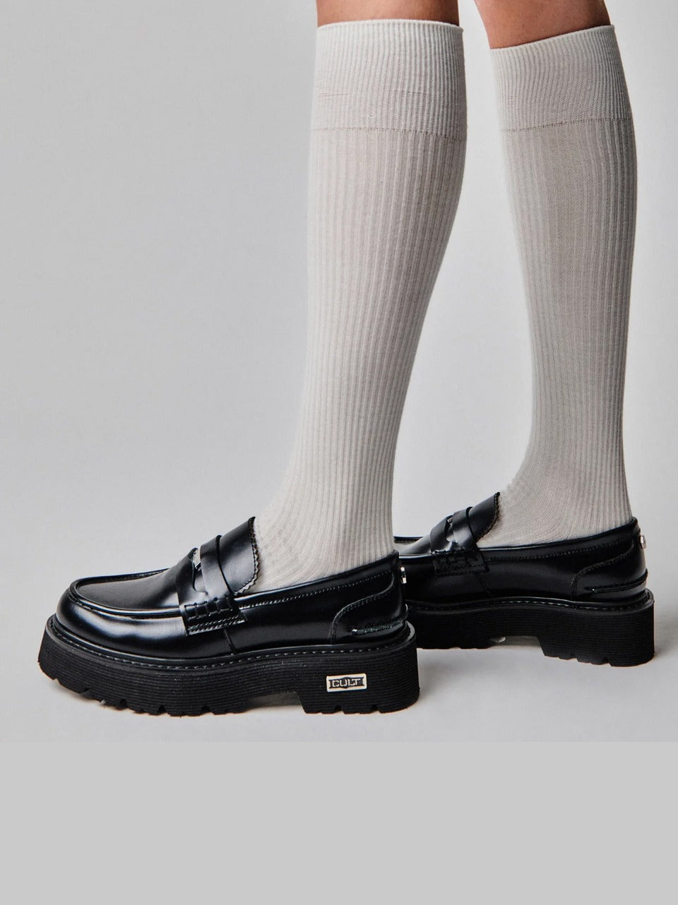 mocassino con passante e penny CLW3947 BLACK CULT 