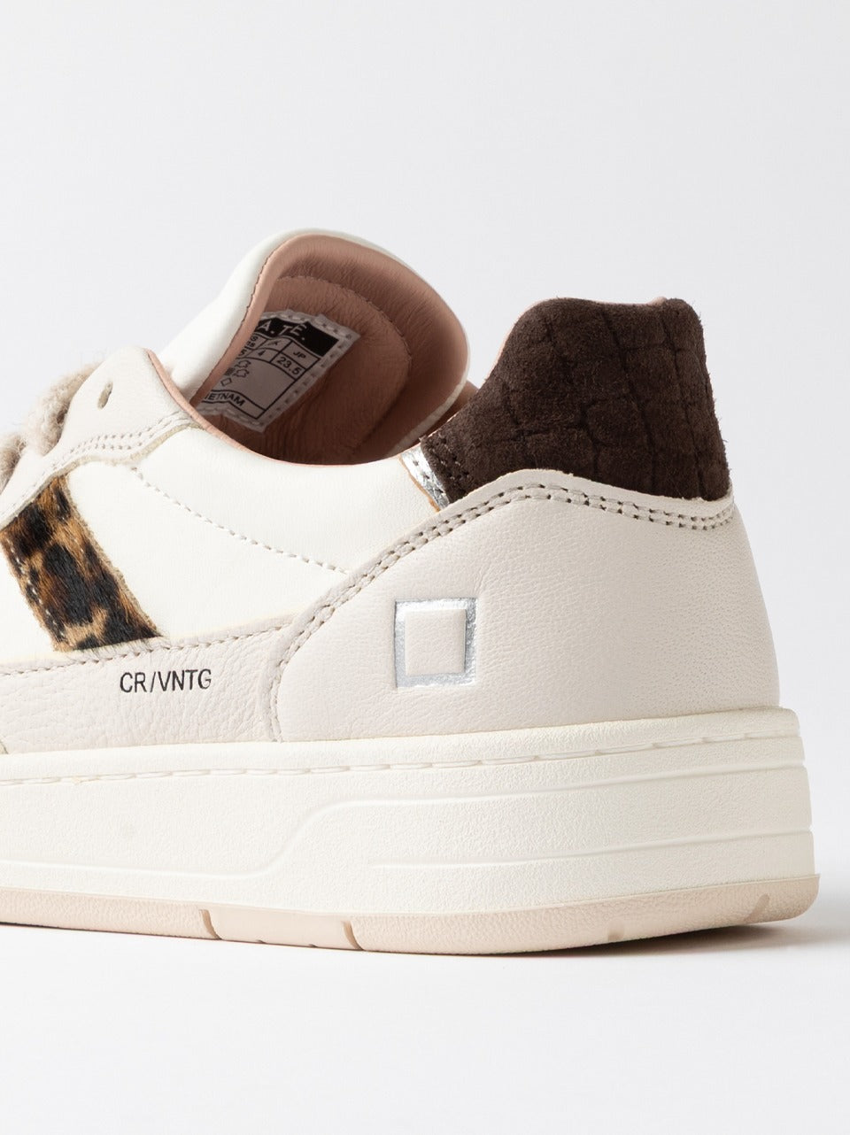 sneakers court 2.0 vintage W451-C2-VN-IL-IL IVORY LEOPARD D.A.T.E 