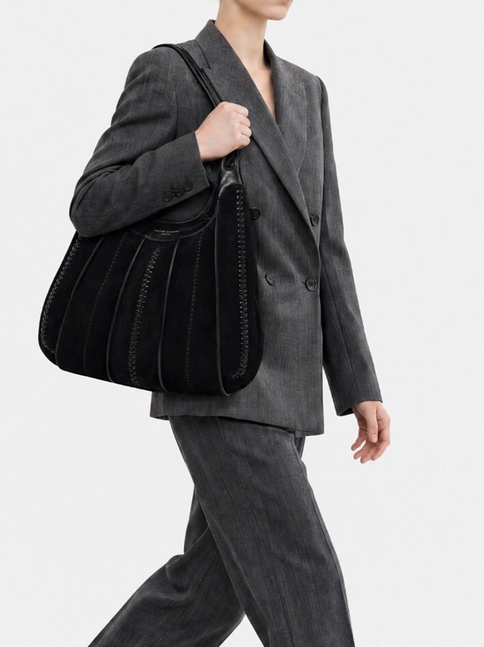 borsa dua grane con intreccio BS12750CM-RALF NERO GIANNI CHIARINI 