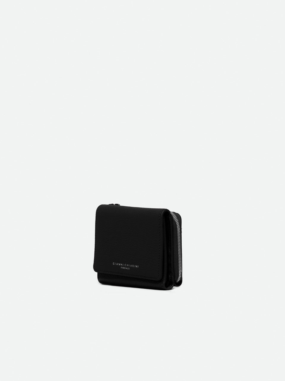 portafogli con clipe zip grande BS5080GRN NERO GIANNI CHIARINI 