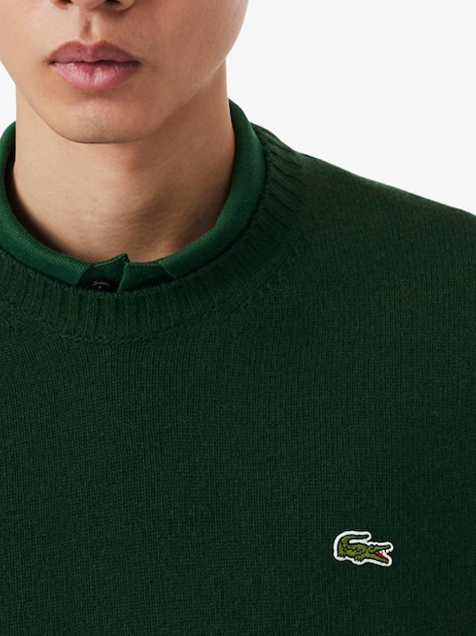 maglia in  lana base AH2916 V LACOSTE 