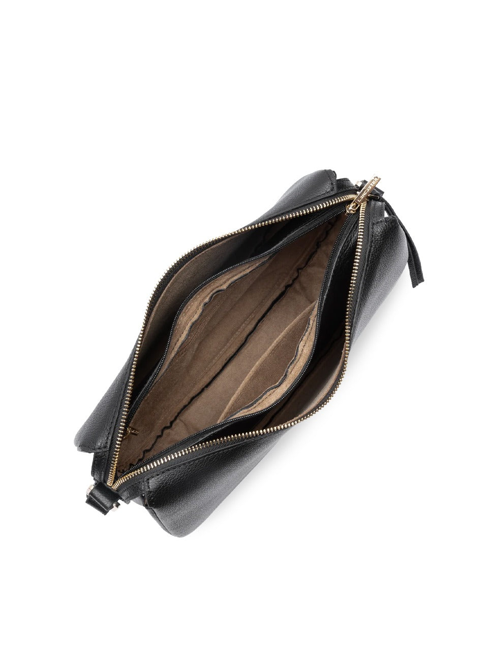 borsa a spalla con zip e 3 soffietti 529-95 NERO LANCASTER 