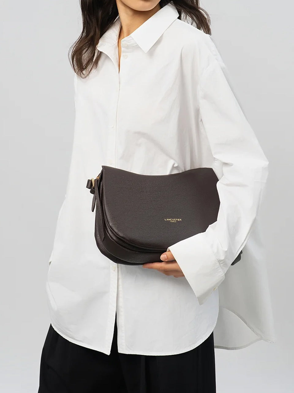 borsa a spalla con zip e 3 soffietti 529-95 T.MORO LANCASTER 