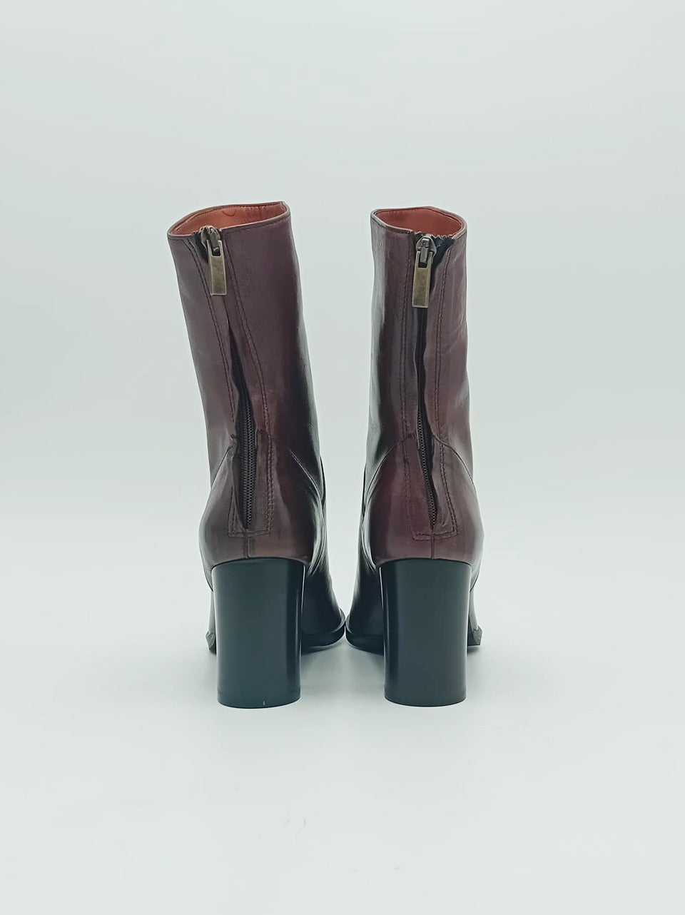 stivaletto con zip posteriore  tacco h 70 mm 7038\5 DALLASBROWN malu' 