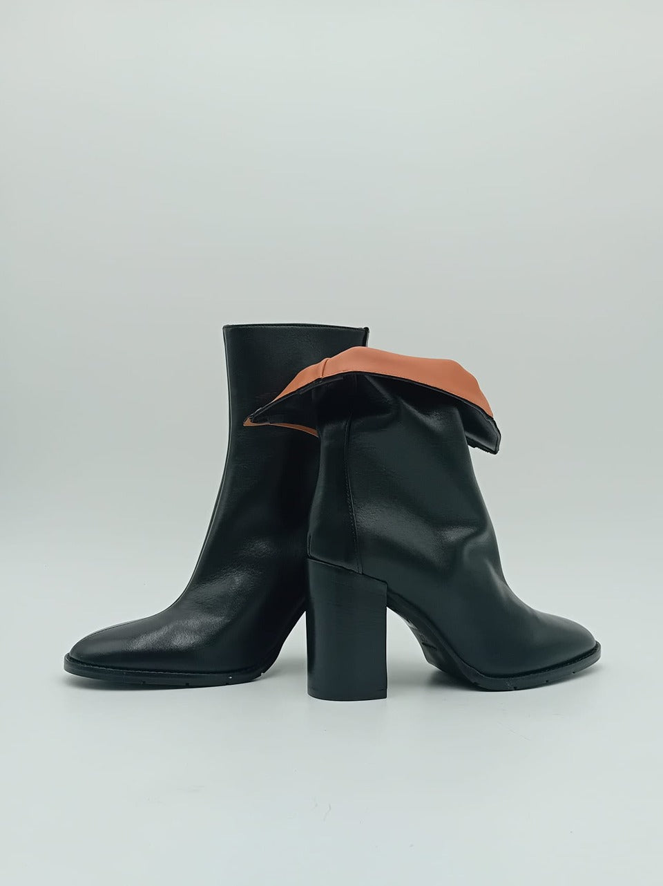 stuvaletto con zip  tacco h 80mm M560 NERO MATTEO PITTI 