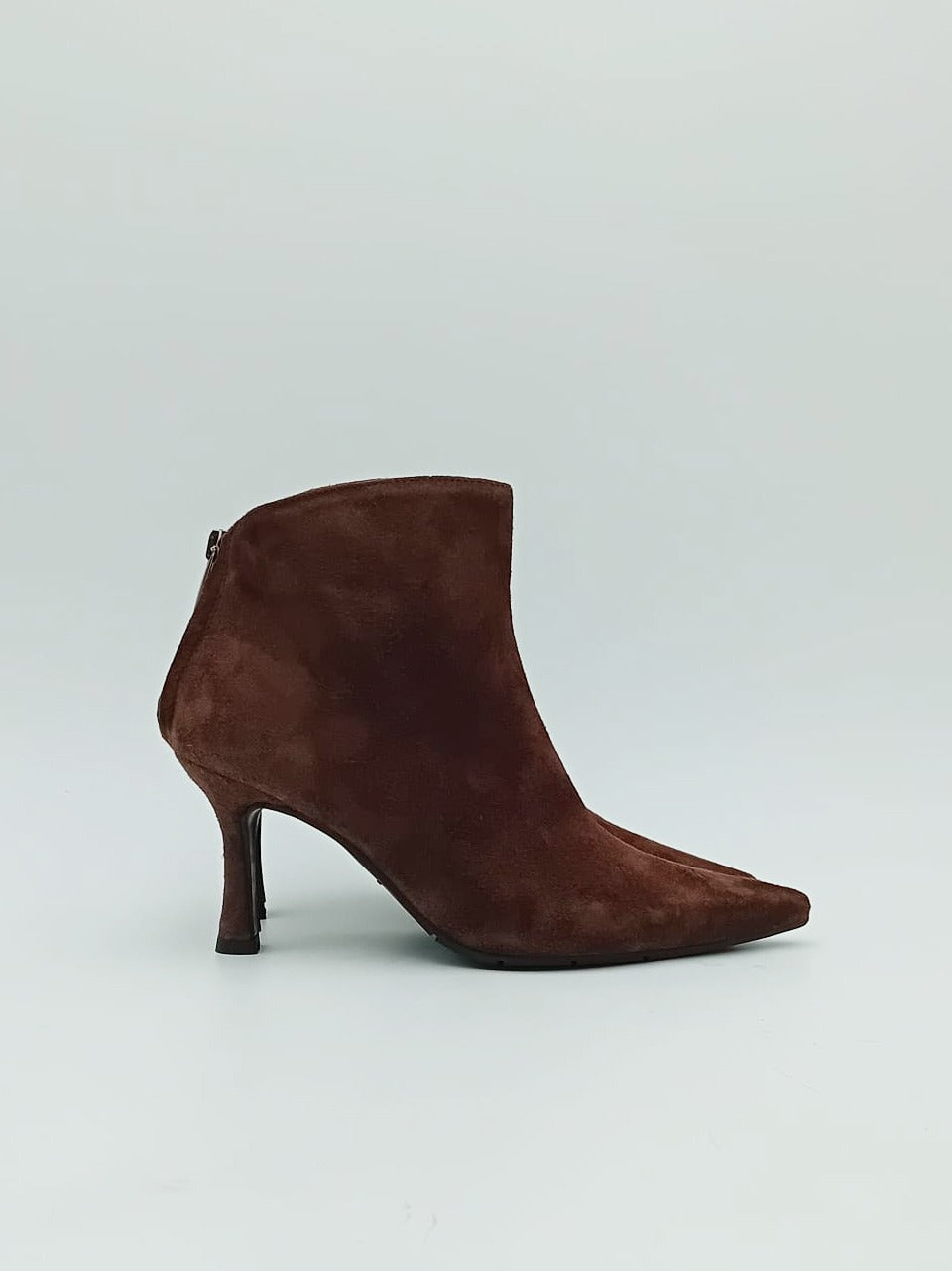 stivaletto con zip posteriore tacco h 70mm MM400 EBANO MATTEO PITTI 