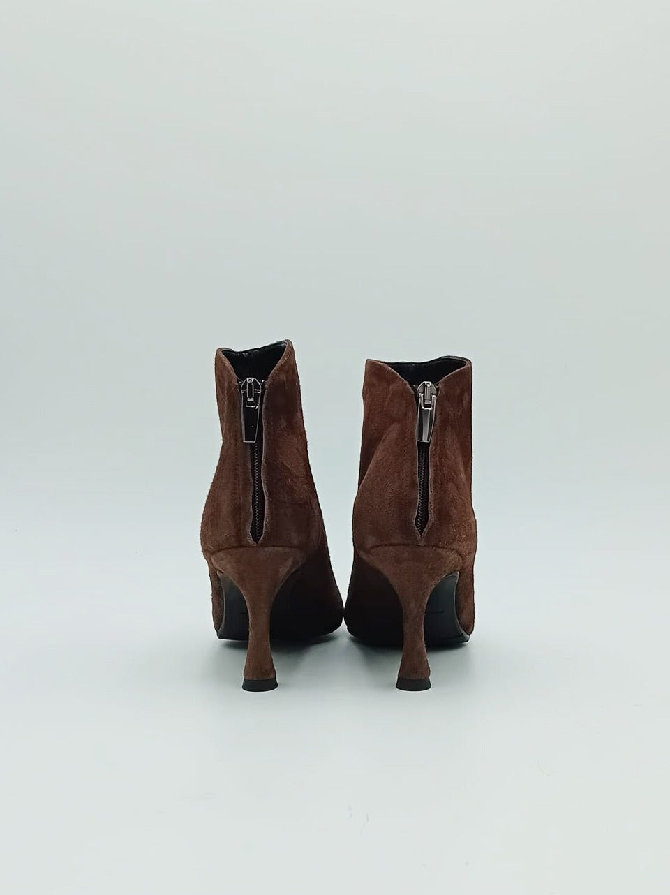 stivaletto con zip posteriore tacco h 70mm MM400 EBANO MATTEO PITTI 
