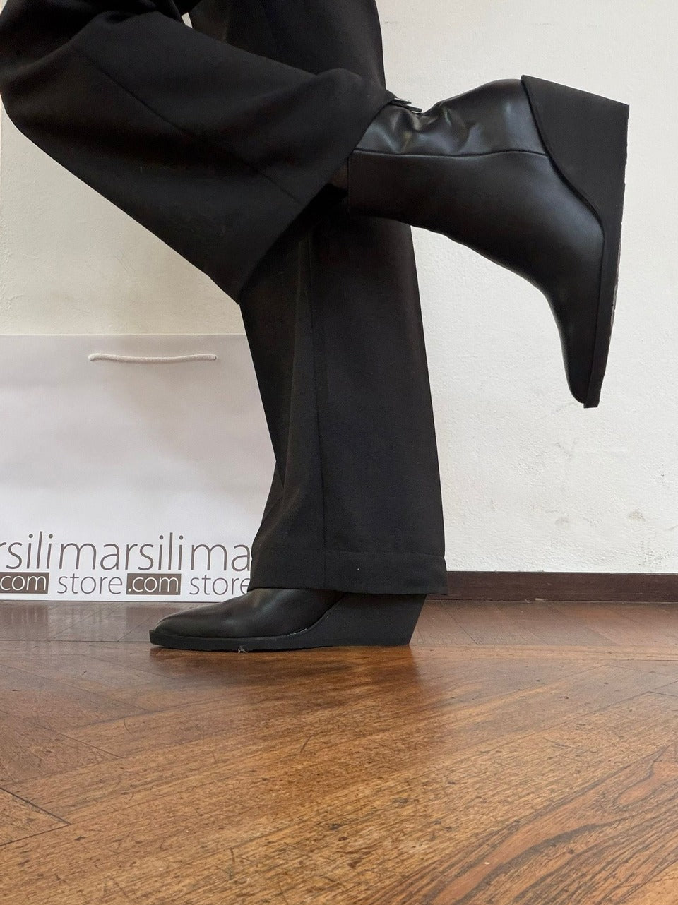 stivaletto tex con zeppa DI26\143 NERO MICHAEL DASS 