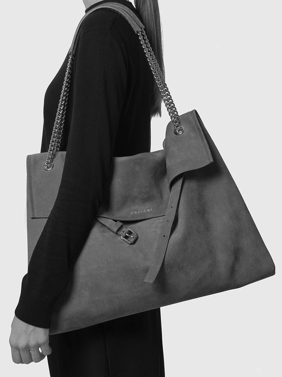 borsa venus media in soft B02111 NABUCCO CARBONE ORCIANI 