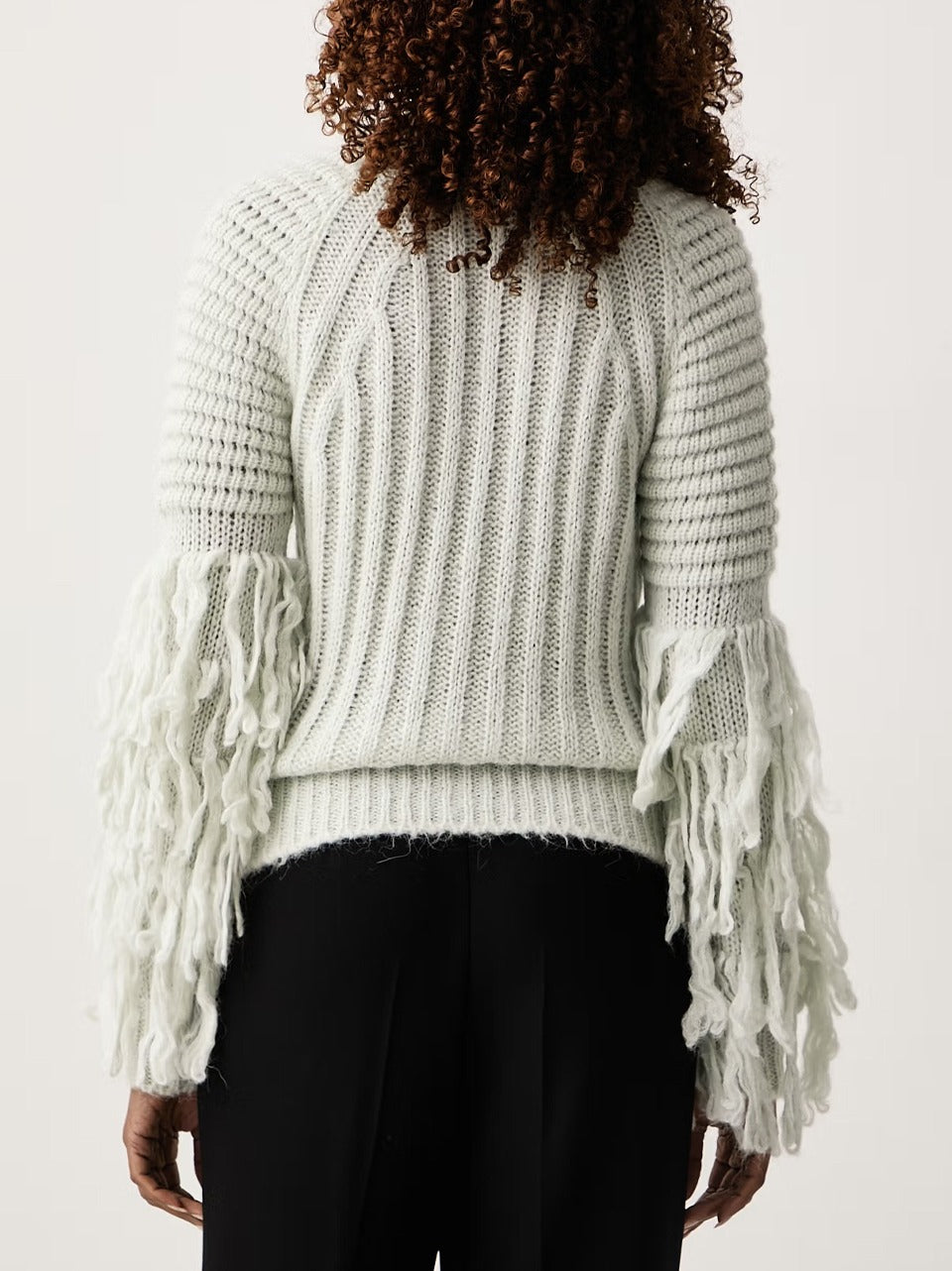 maglia maniche con frange 2K0093 KK033 MERCURI Patrizia pepe 