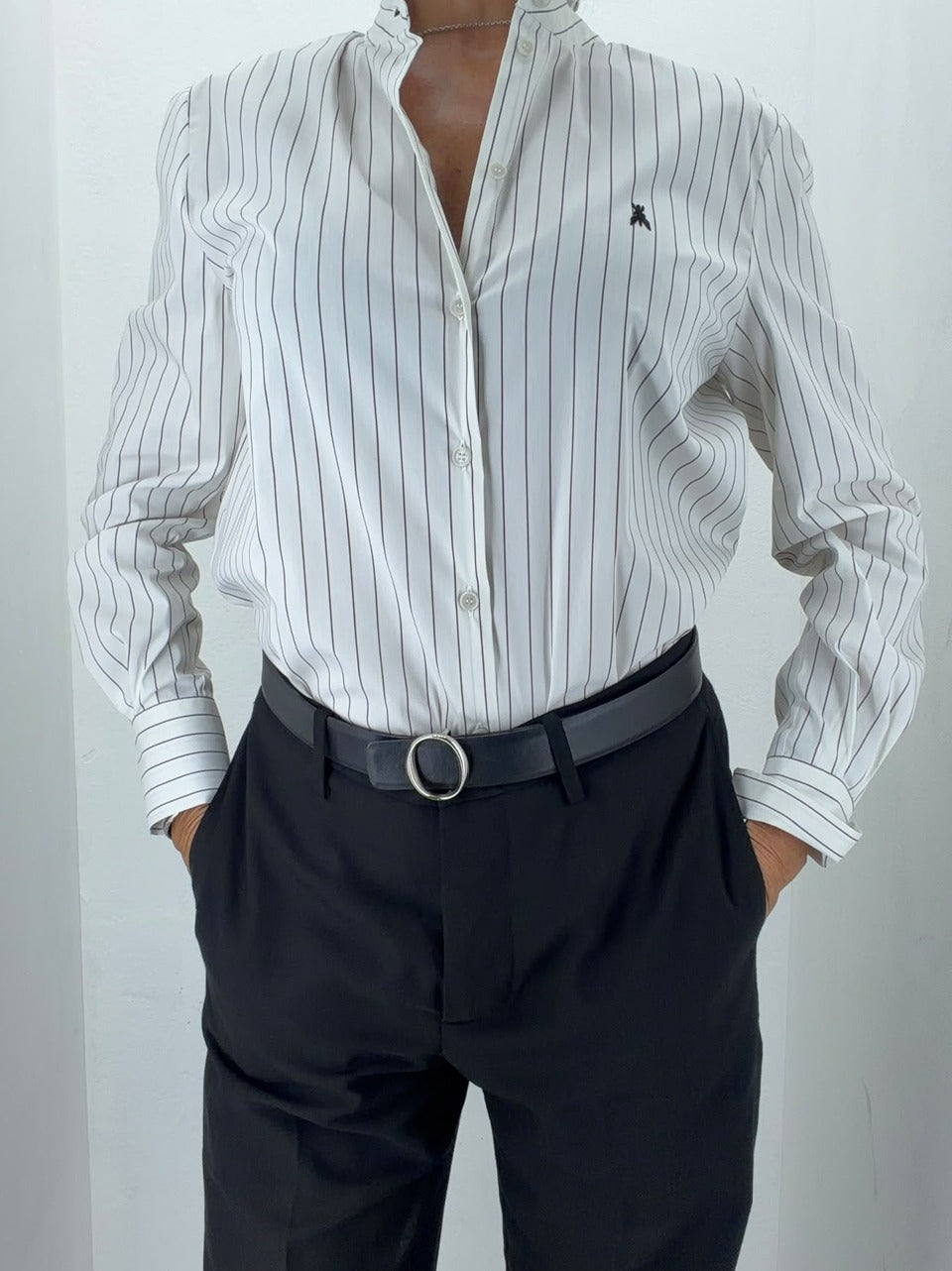 camicia gessata 8C0339 C0254 FG92 Patrizia pepe 