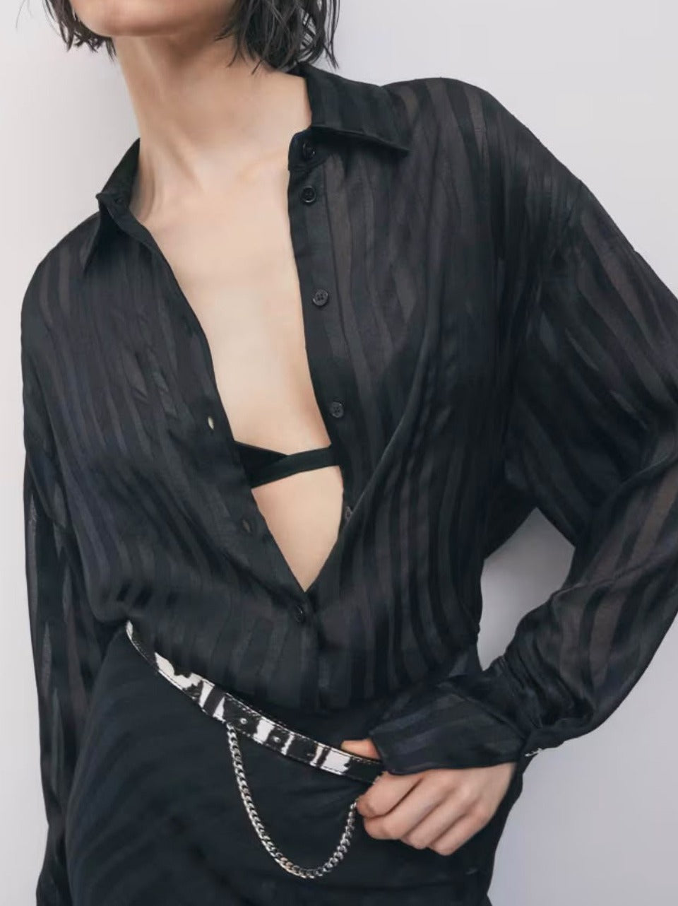 camicia devore 8C041 C0236 N Patrizia pepe 
