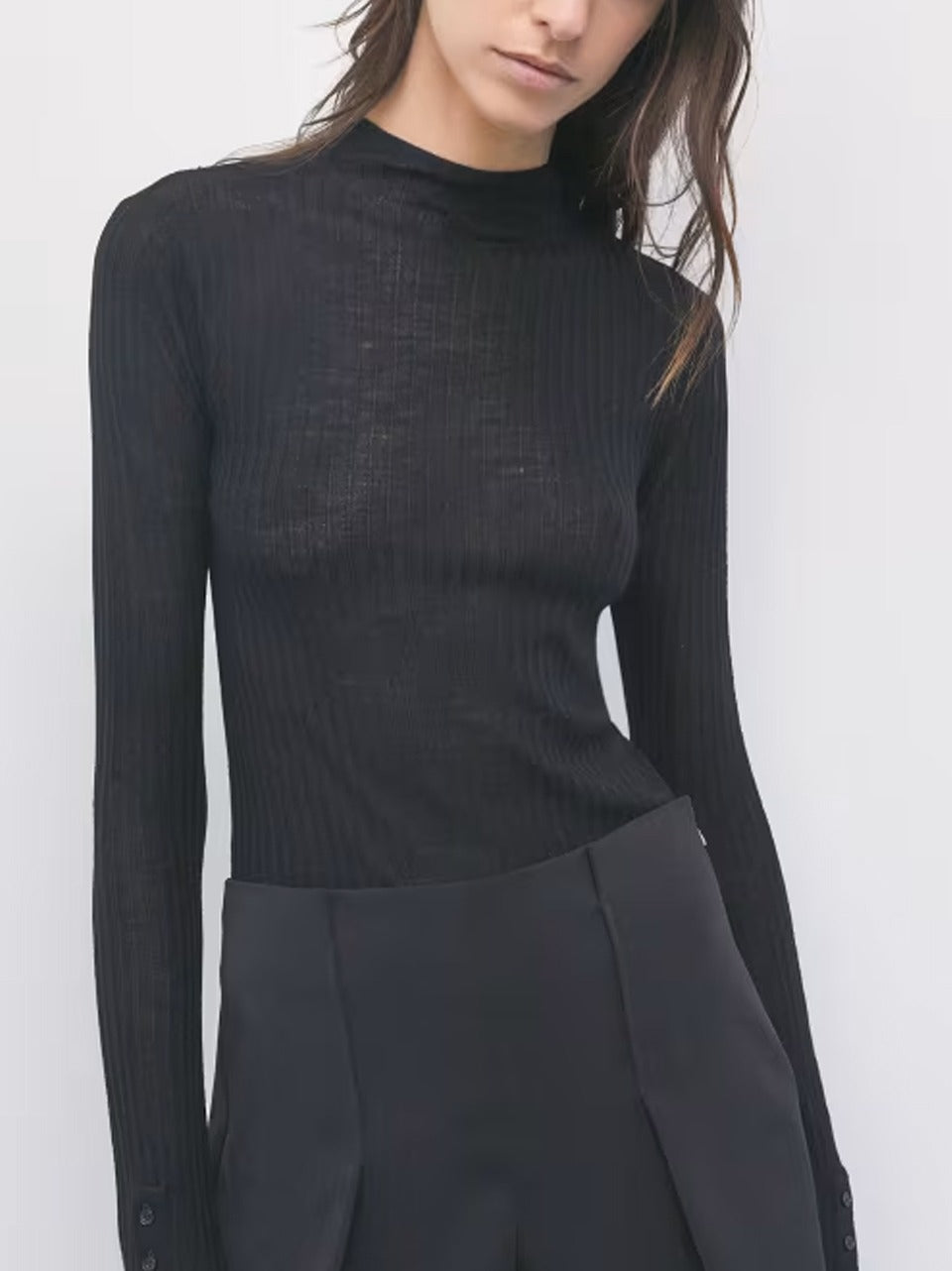 maglia a costine leggere 8K0420 K034 N Patrizia pepe 