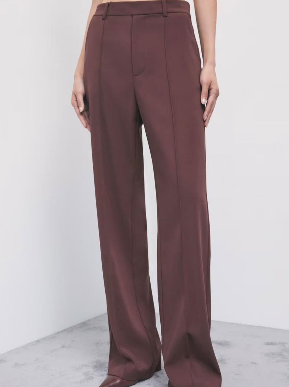 pantalone in crepe 8P0613 A6F5 WOOT BROWN Patrizia pepe 