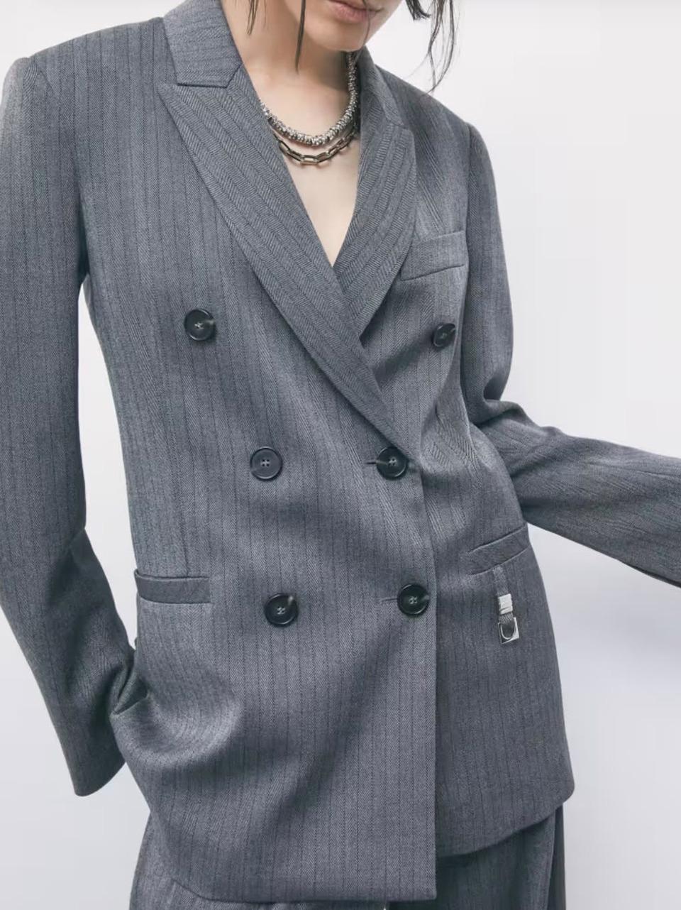 giacca gessata 8S0079 C0238 GREY Patrizia pepe 