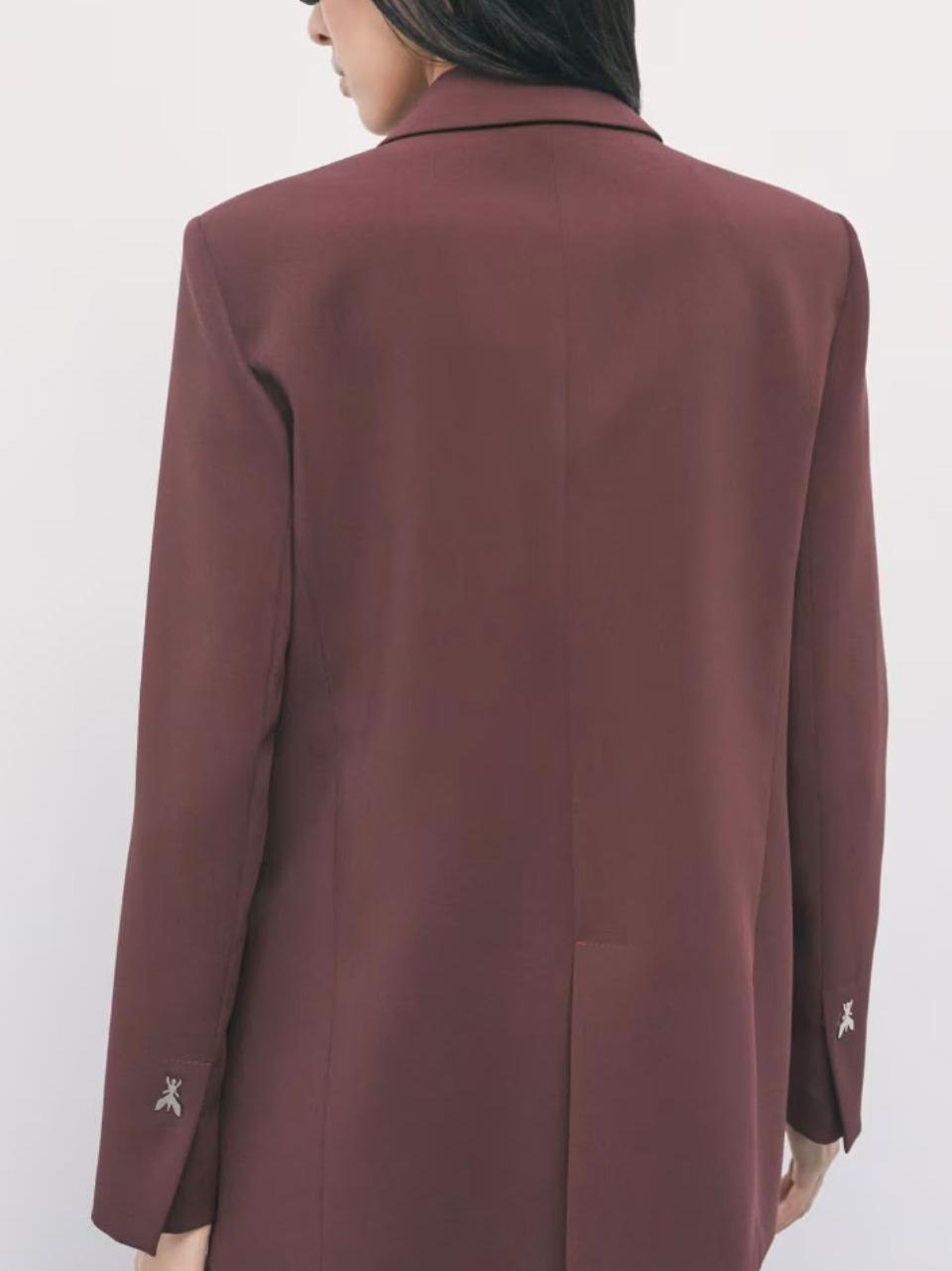 giacca crepe 8S0096 A6F5 WOOT BROWN Patrizia pepe 