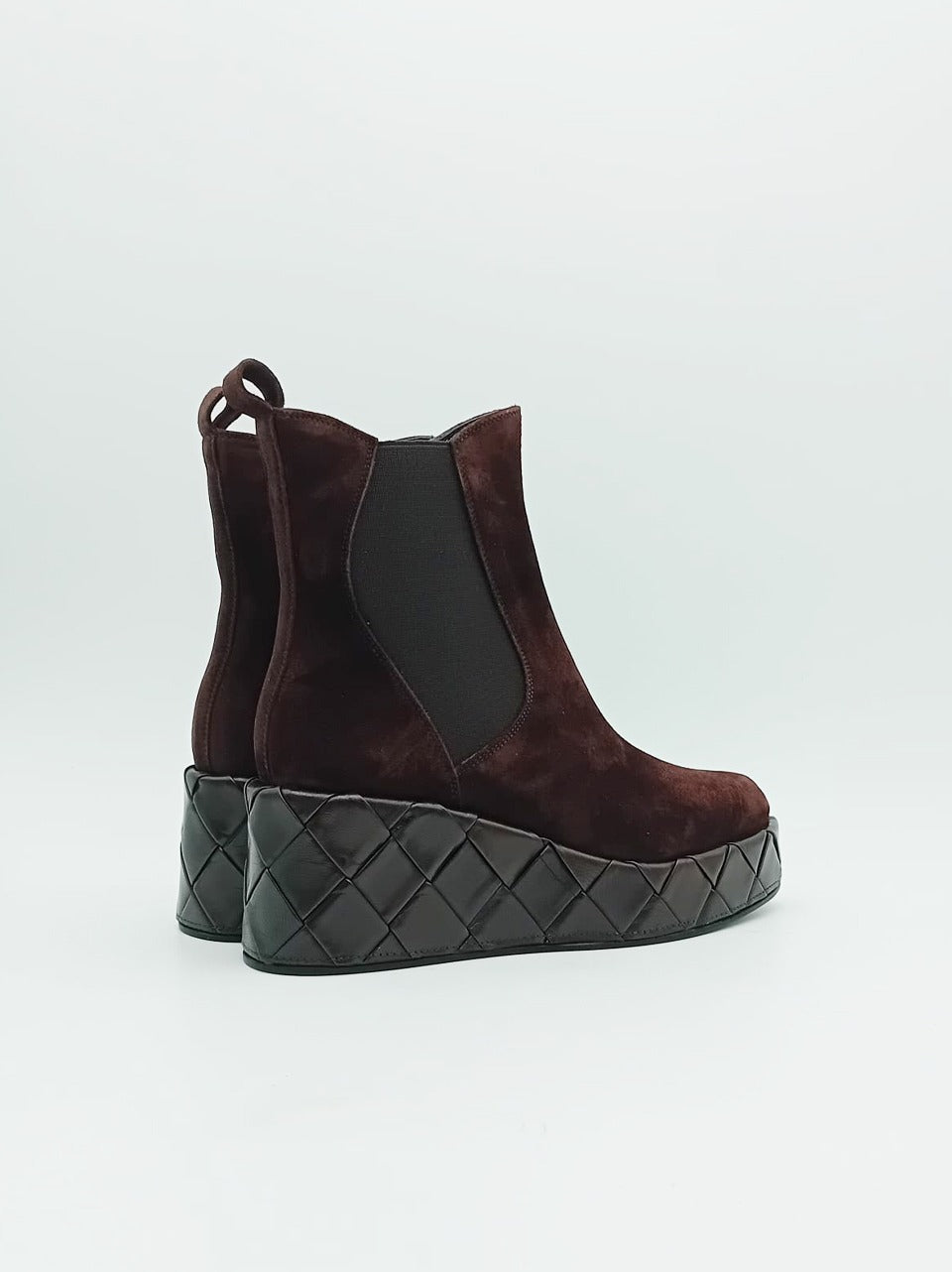 stivaletto intrecciato  tacco 70 mm  con zip interna 12241 TDM PONS QUINTANA 