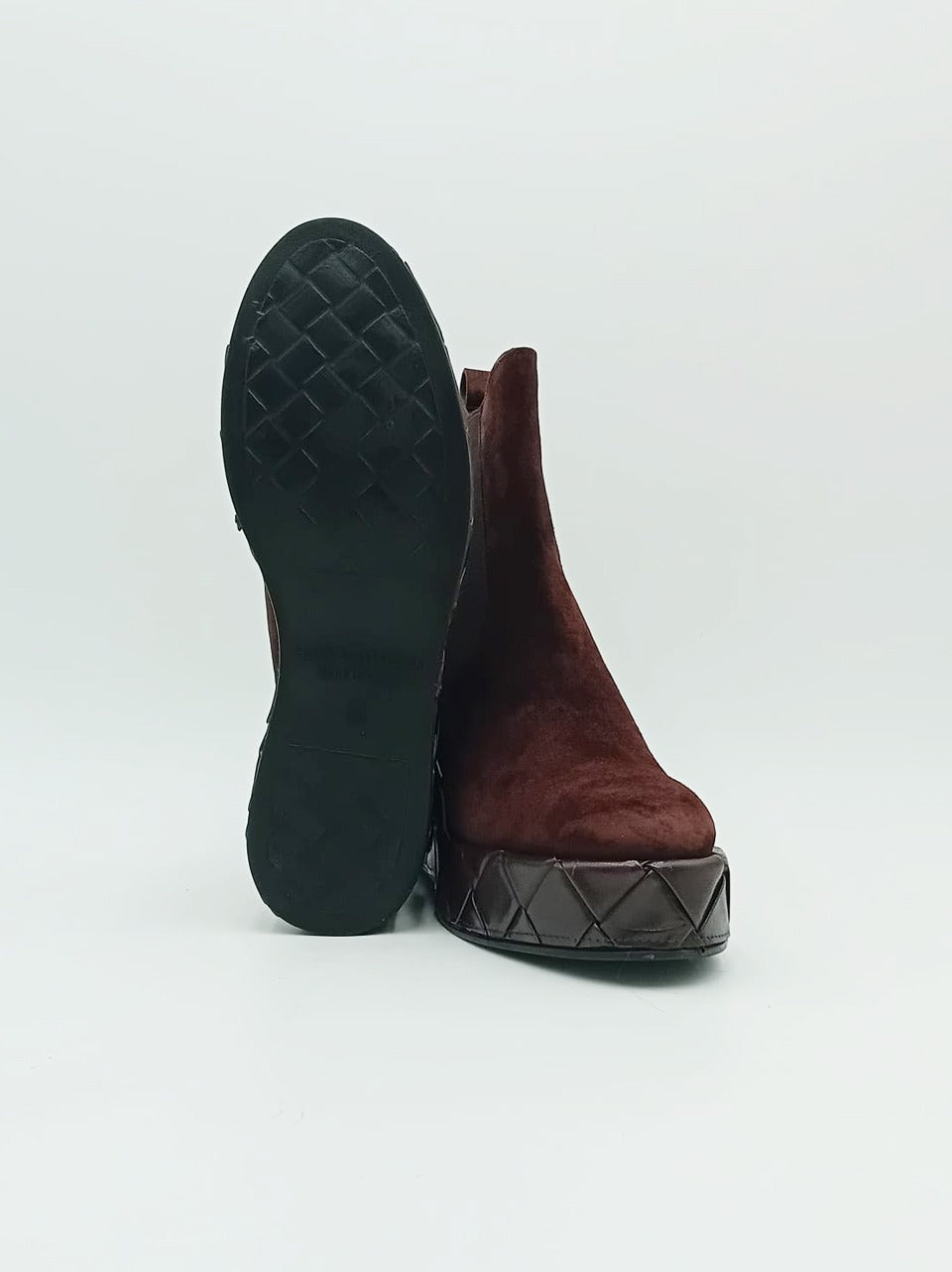 stivaletto intrecciato  tacco 70 mm  con zip interna 12241 TDM PONS QUINTANA 
