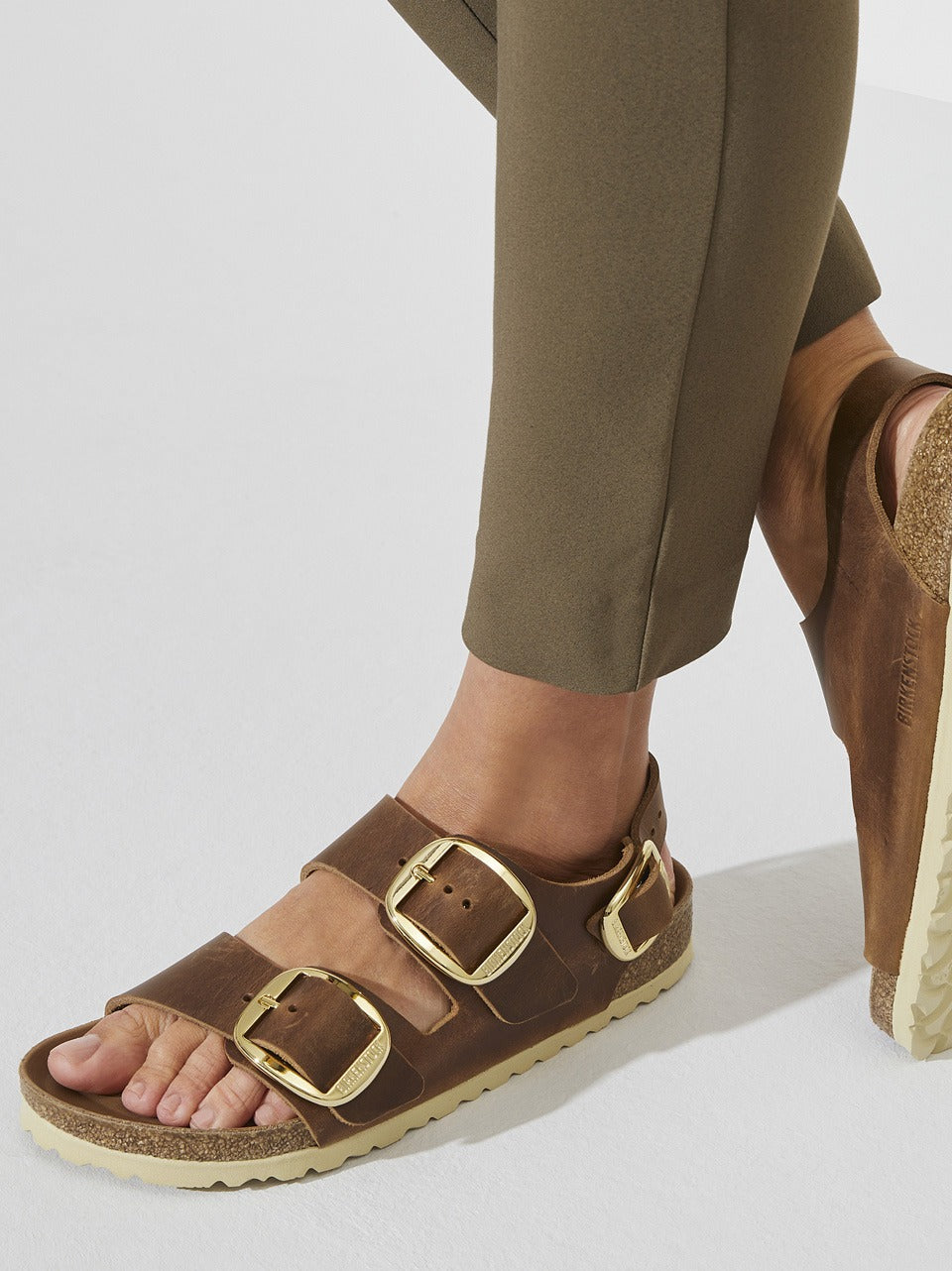 sandalo milano big bukle MILANO1024067 COGNAC BIRKENSTOCK 