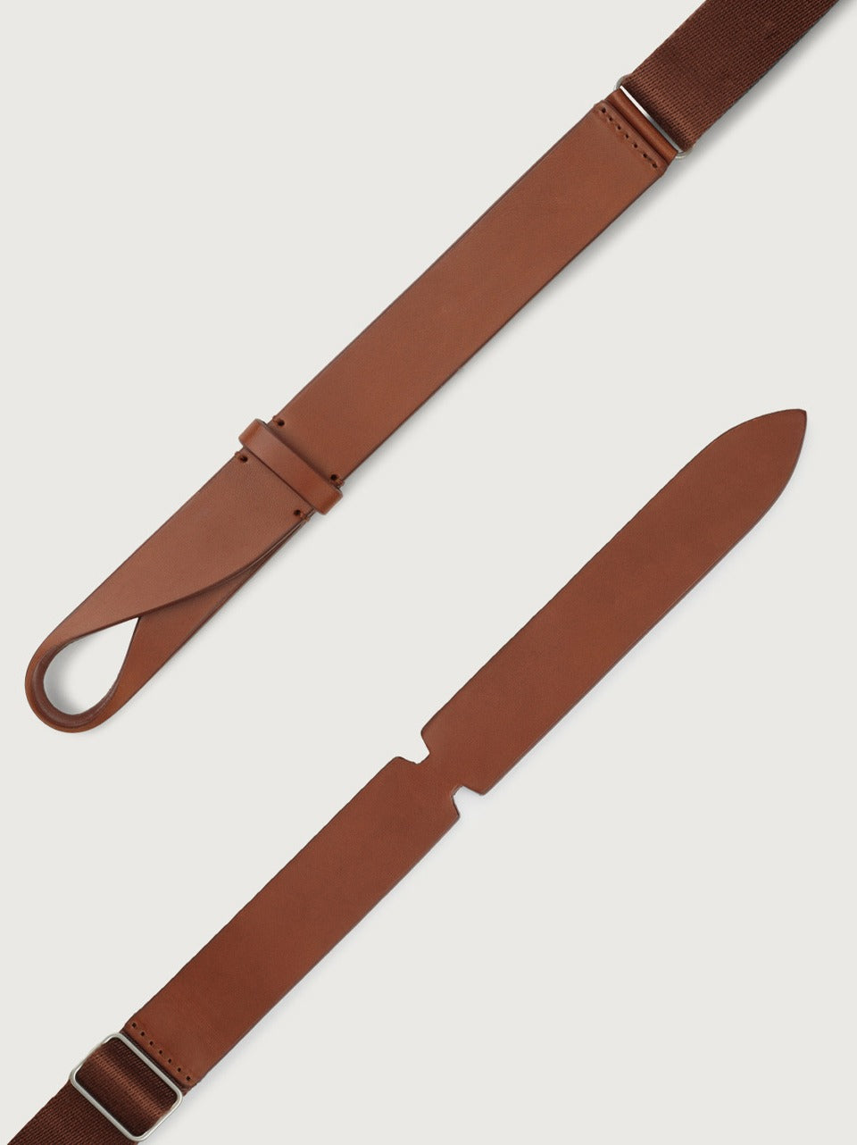 cintura nobuckle pelle e tessuto NB0001 BULTAN ORCIANI NOBUCKLE 