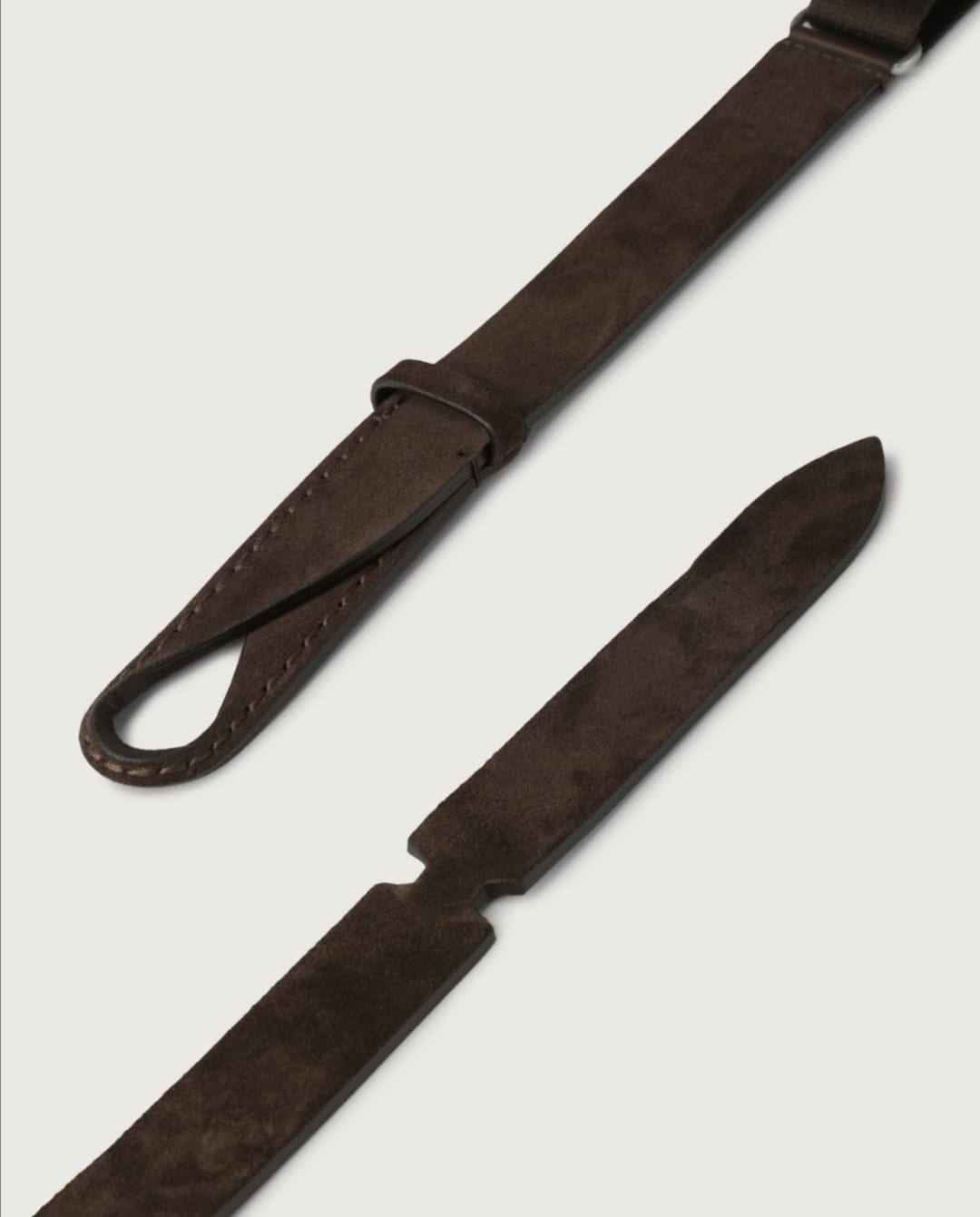cintura nobuckle camoscio e tessuto NB0002 SUETESTA DI MORO ORCIANI NOBUCKLE 