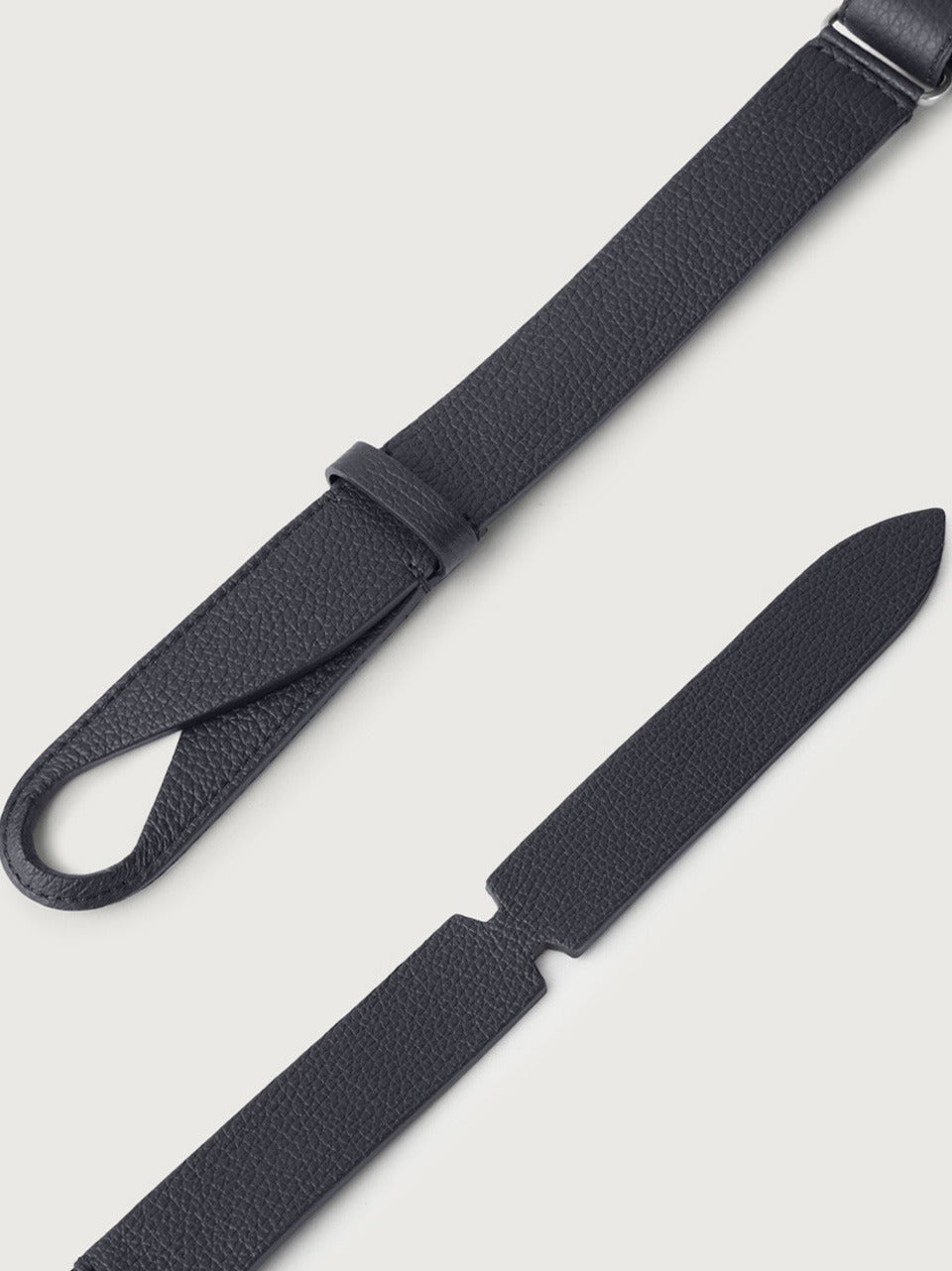cintura nobuckle pelle micron e tessuto NB0039 MICNAVY ORCIANI NOBUCKLE 