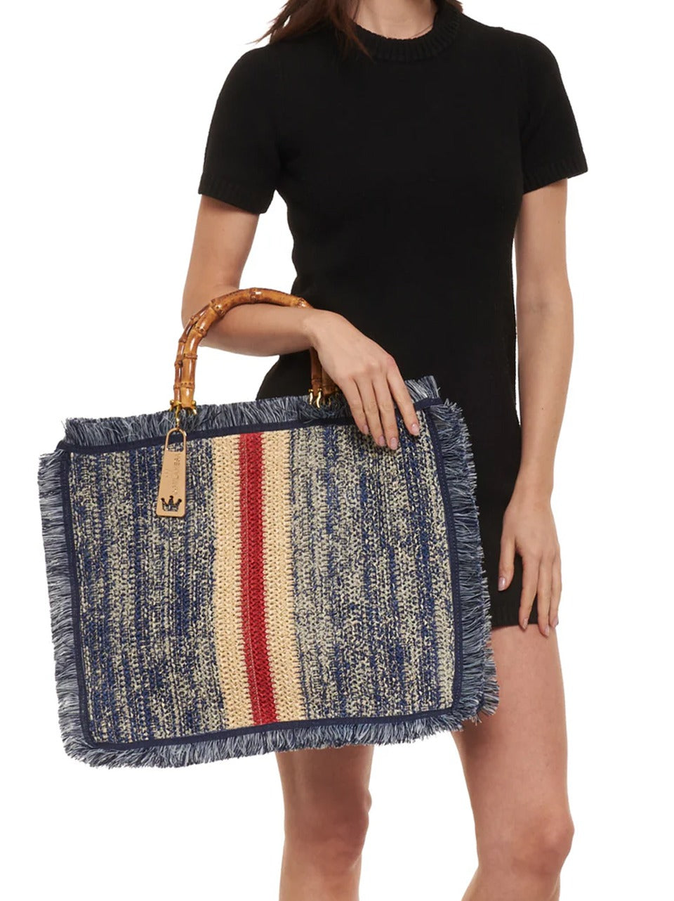 borsa shopper con banda ORTENSIA B LA MILANESA 
