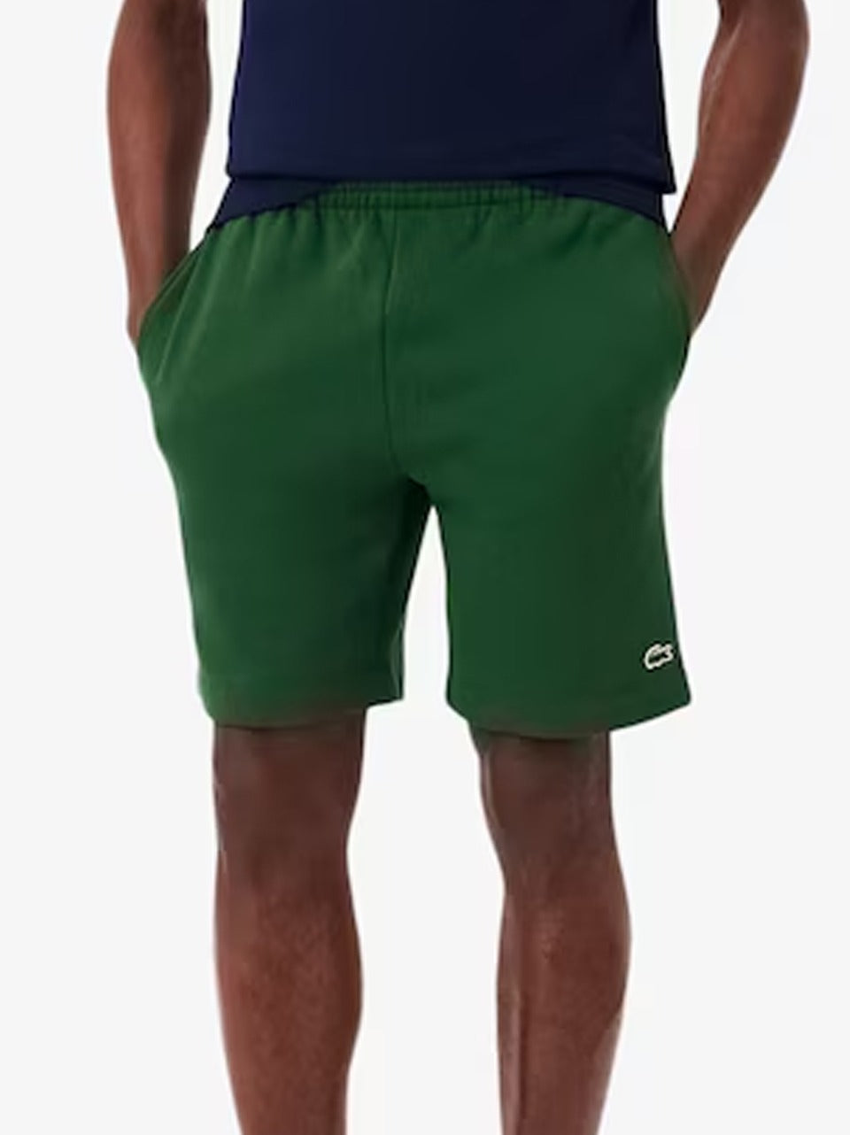 bermuda in felpa GH9860 VERDE LACOSTE 