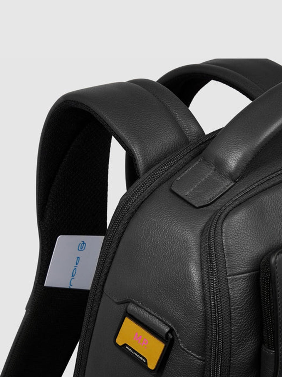 zaino 14'' doppa tasca pelle e nappa CA6923S142 NERO PIQUADRO 