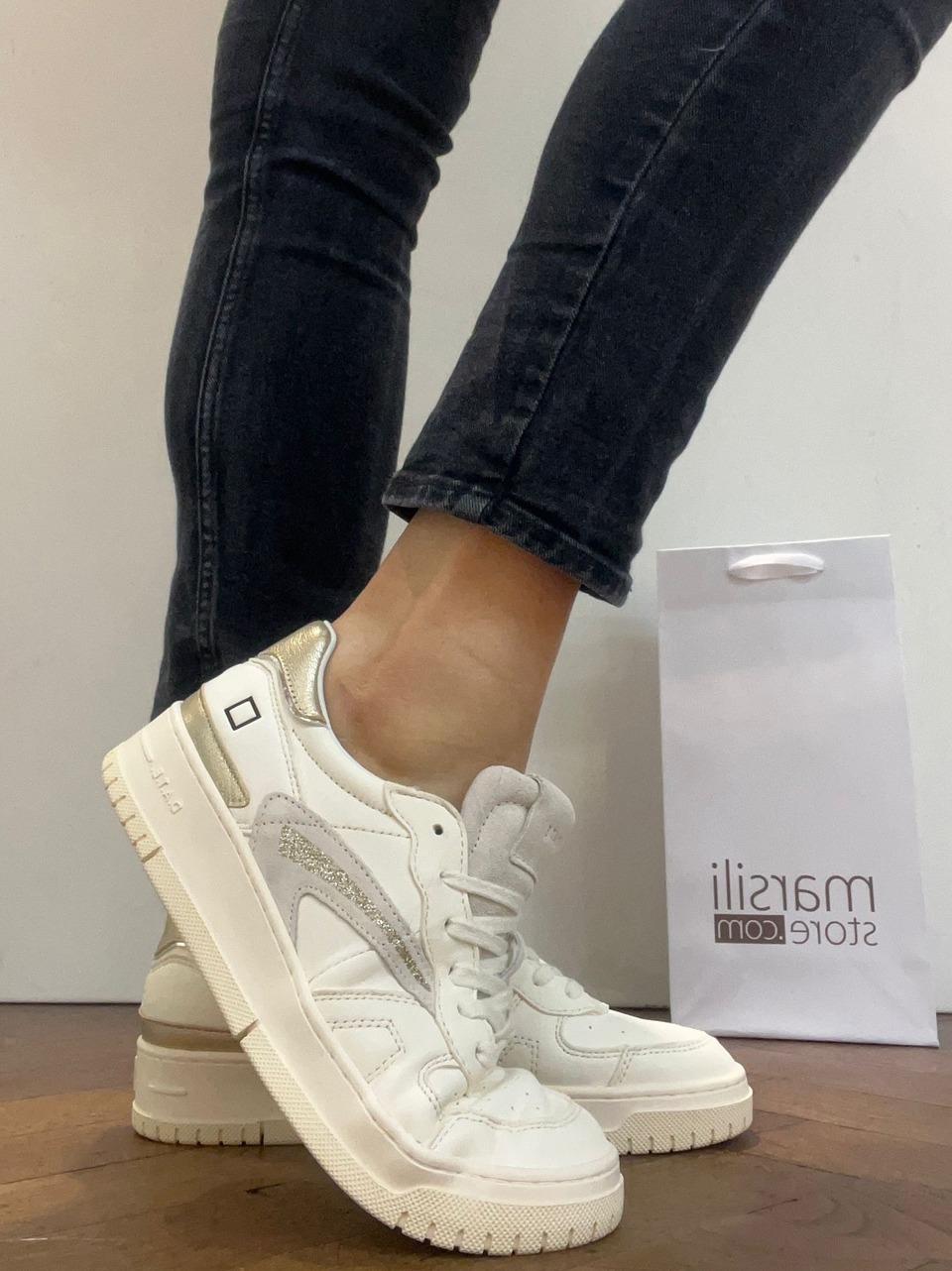 sneakers torneo pure W441-TP-SH-IV SHINY IVORY D.A.T.E 