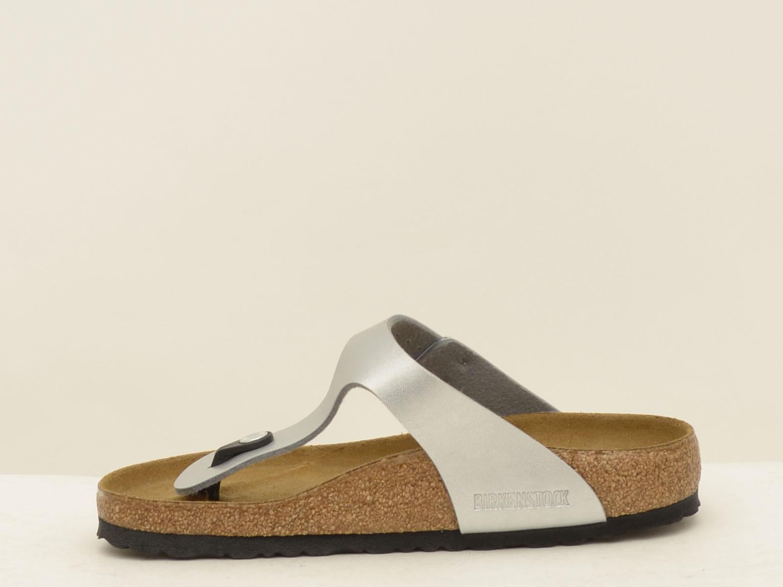 sandalo gizeh GIZEH043851 SILVER BIRKENSTOCK 