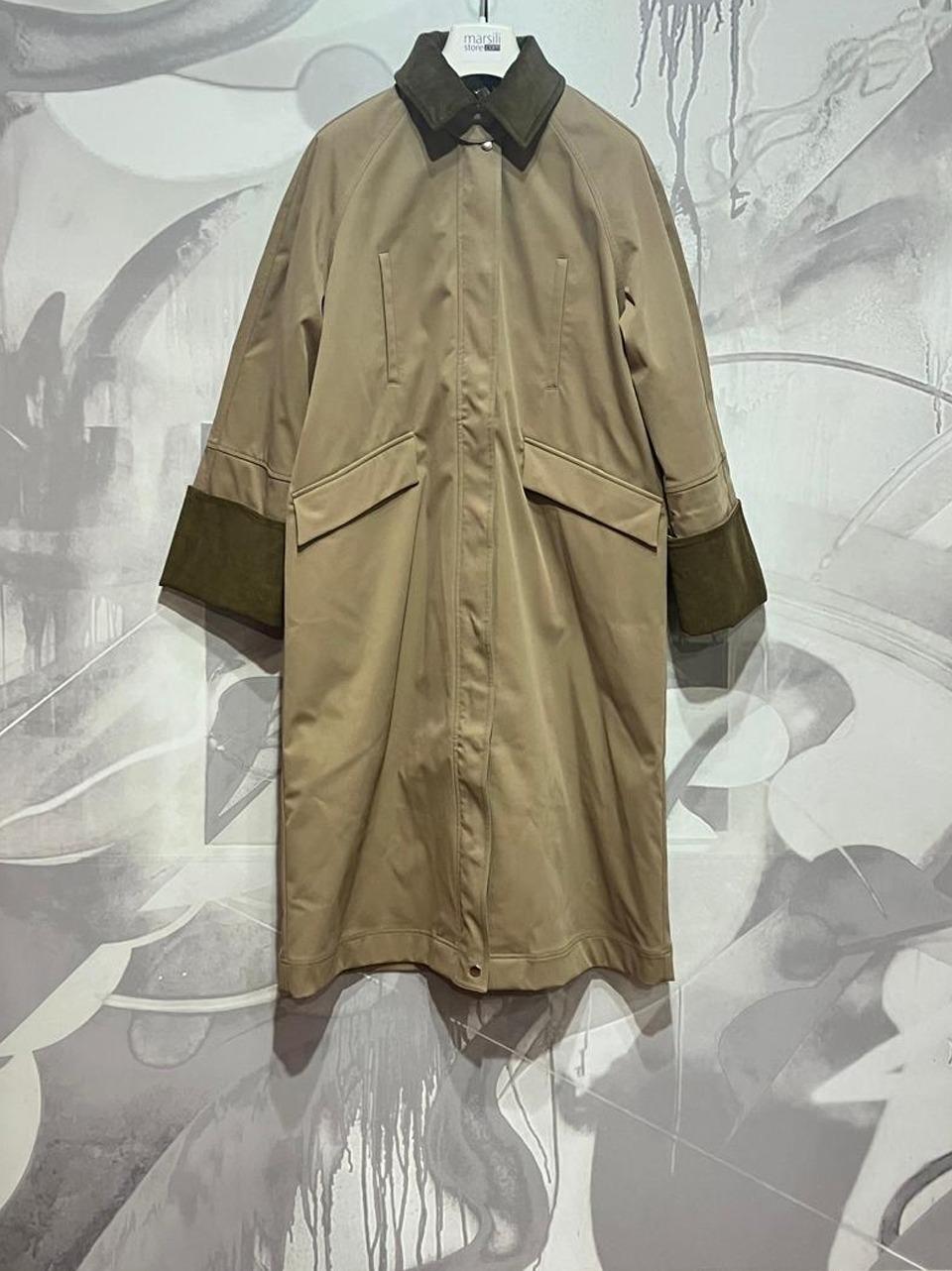 trench maxi gabardina puffy 9324 145 oof 
