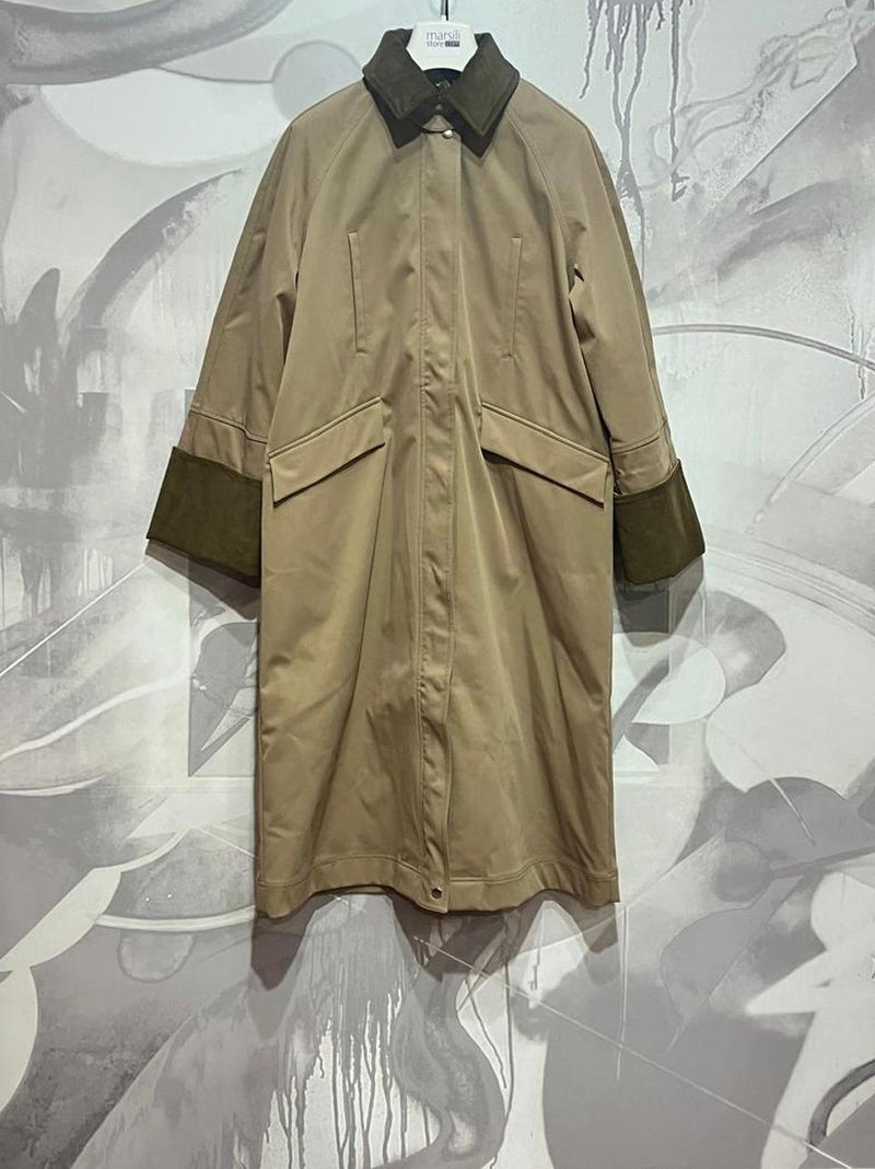trench maxi gabardina puffy 9324 145 oof 