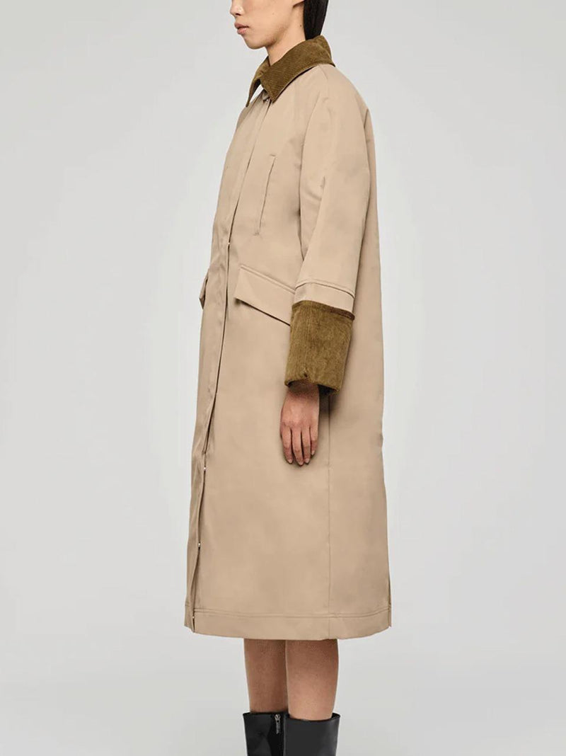 trench maxi gabardina puffy 9324 145 oof 