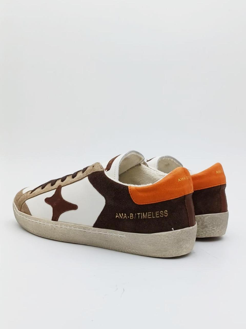 sneakers timeless 4437 BIANCO SABBIA AMA brand 