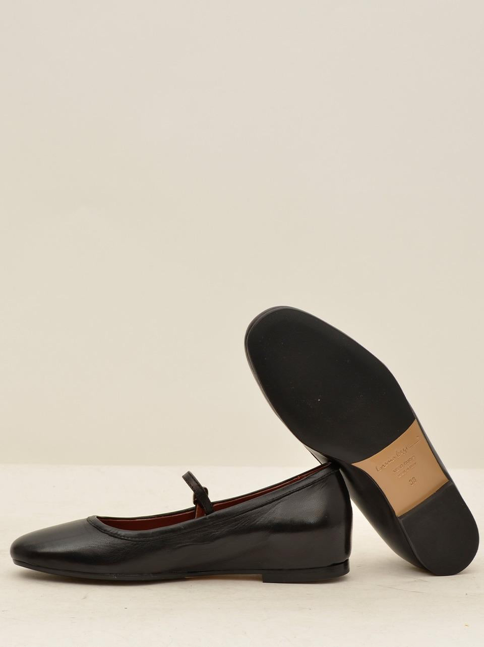 ballerina con laccetto alla caviglia 42305 NERO LORENA PAGGI 