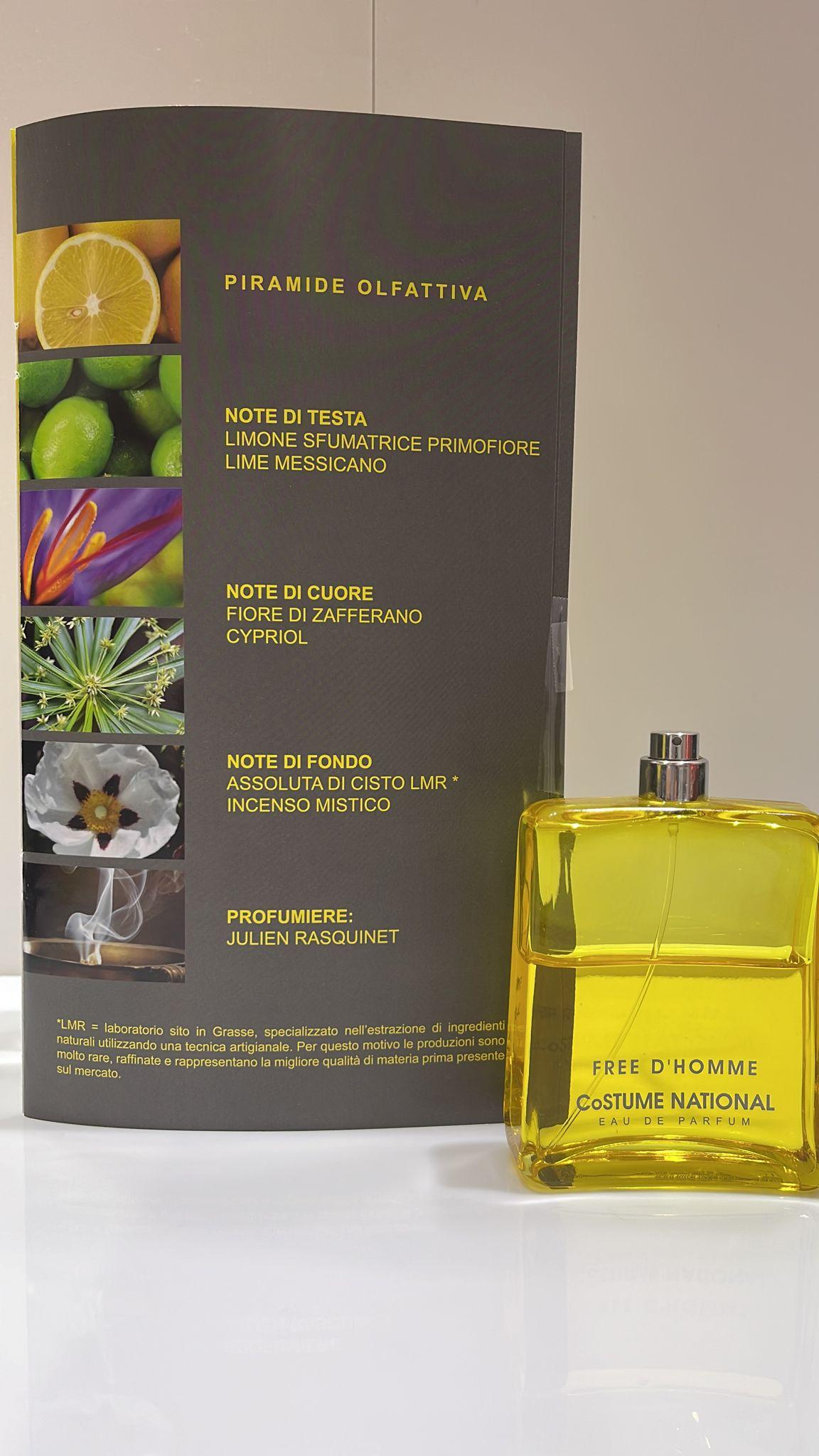 free d'homme edp 100 ml FREE DHOMME GIALLO CoSTUME NATIONAL 